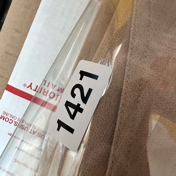 J McLaughlin Pants Womens 14 Tan Plus Straight Leg Trouser Elastic Waist Career - Picture 14 of 14